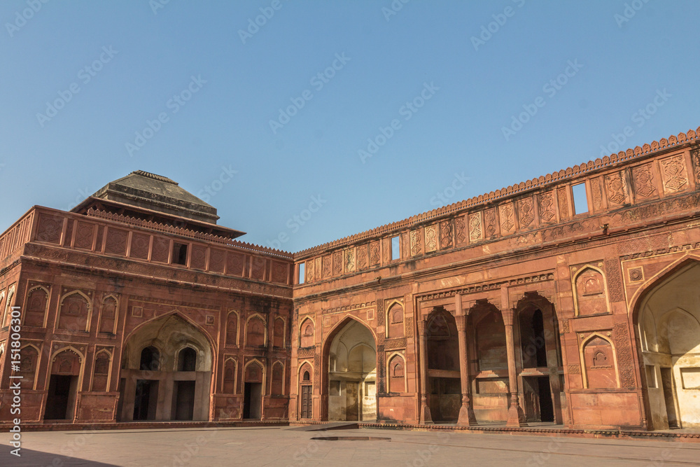 Inside Agra fort in India