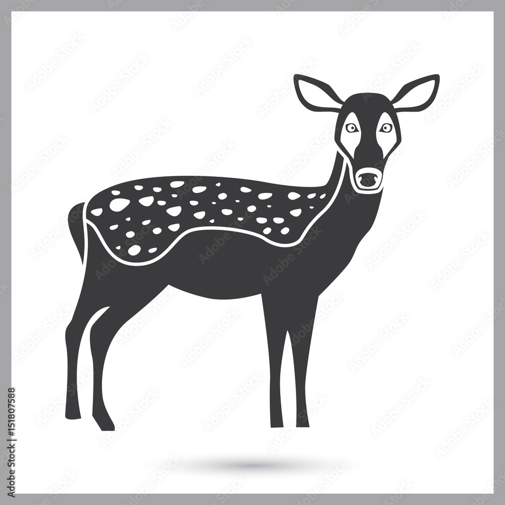 Fototapeta premium Doe simple icon for web and mobile design