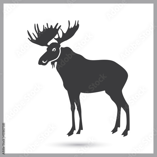 Forest elk simple icon for web and mobile design
