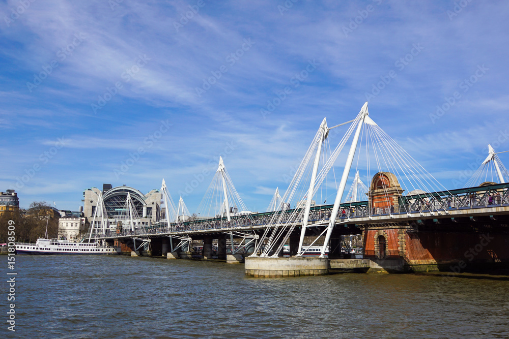 River Thames at Hungerford Bridge, London