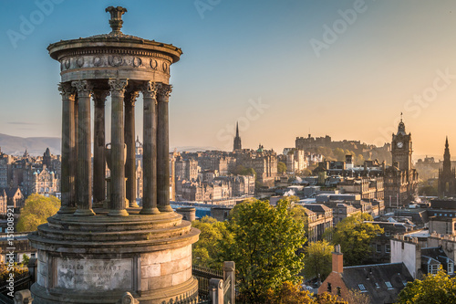 Nice sunset view of Edinburgh city