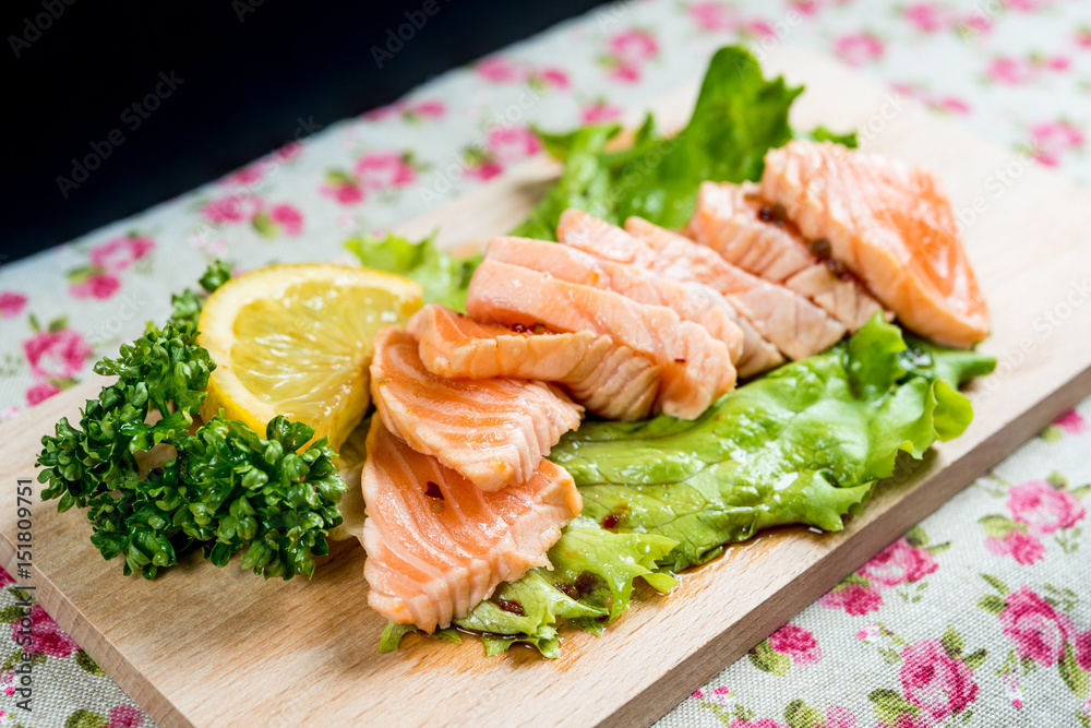 Salmon Tataki Japanese food salmon fillet Salmon Tataki Japanese food salmon fillet