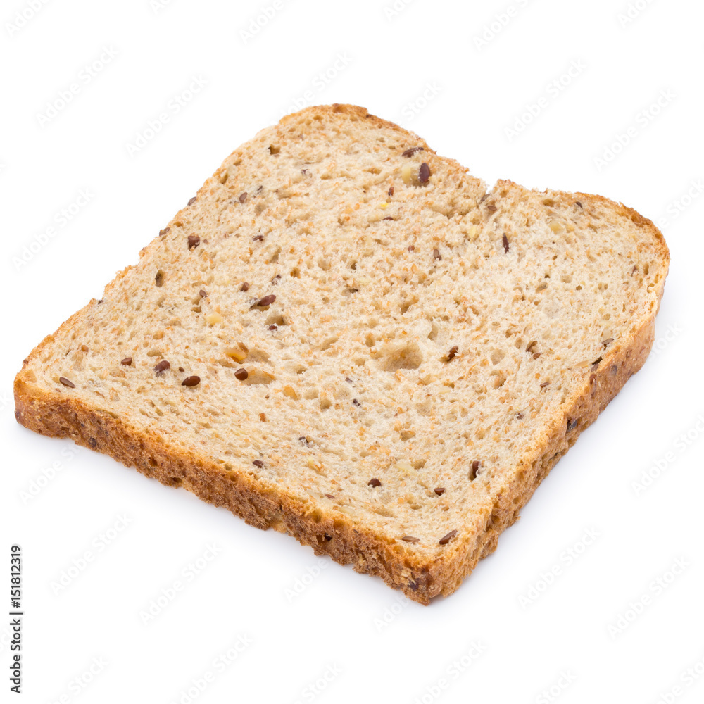 Slices of rye bread isolated on white background. Slices of rye bread isolated on white background.