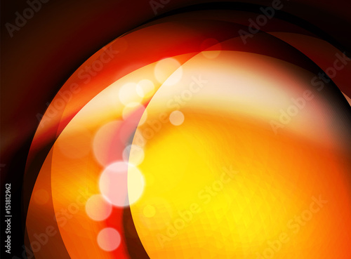 Shiny silk wave template, color satin with effects, vector abstract background