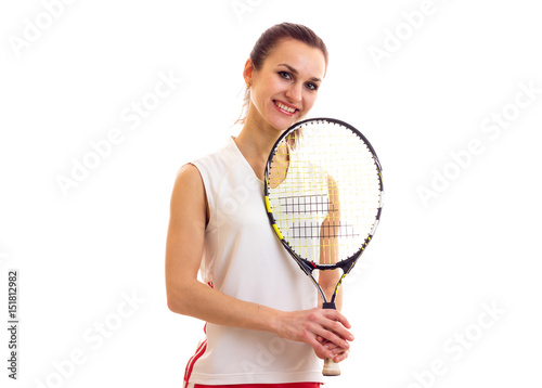 Woman with tennis racquet