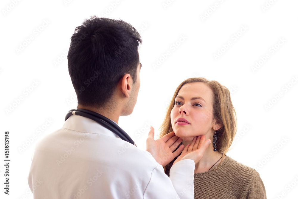 Doctor examing his patient