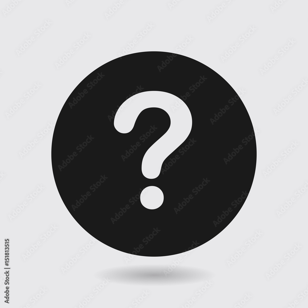 Question mark sign icon. Help symbol. FAQ sign. Flat design style. Question mark sign icon. Help symbol. FAQ sign. Flat design style.