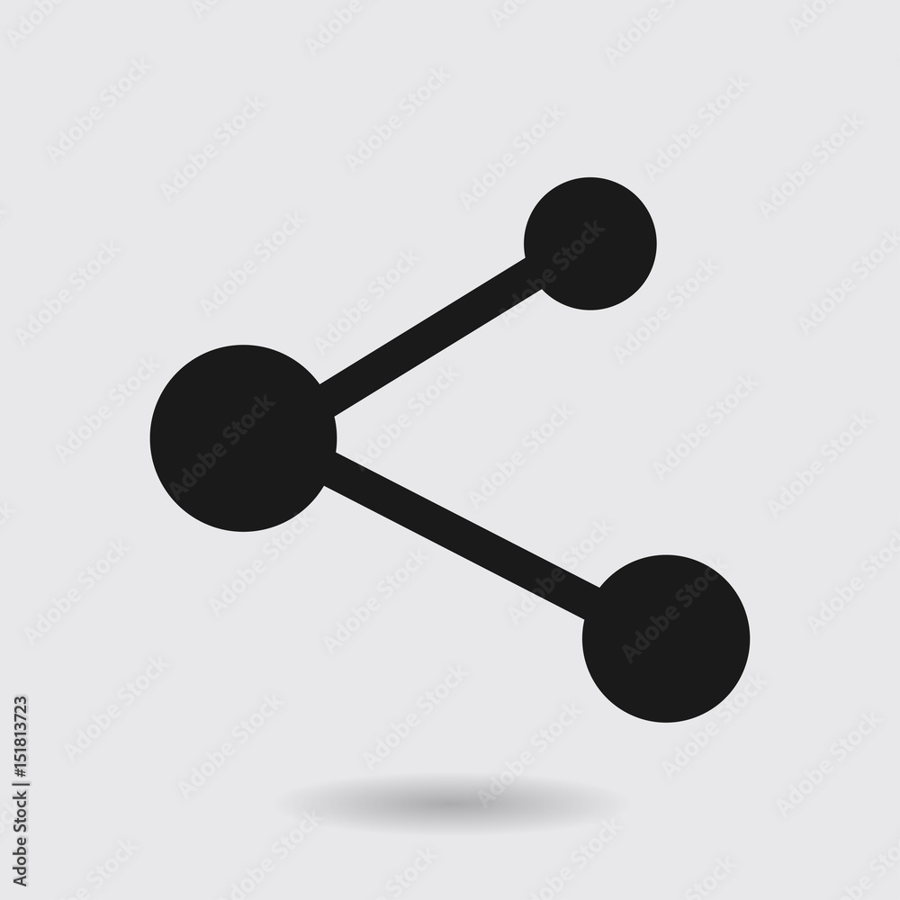 Share sign icon. Vector of flat design style. Share sign icon. Vector of flat design style.