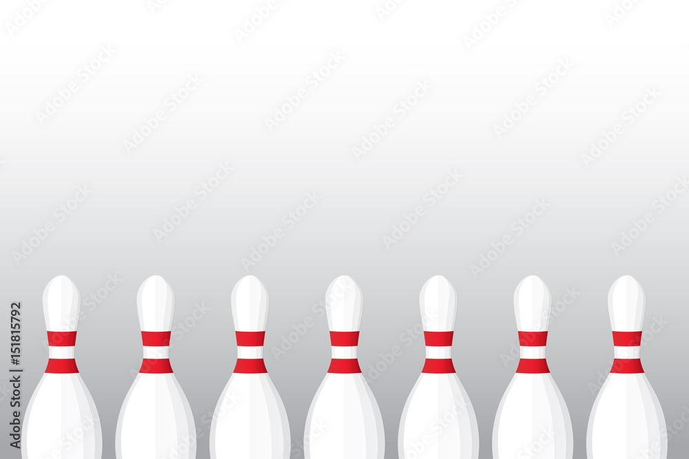 Skittles isolated on grey background. Vector of sport equipment Skittles isolated on grey background. Vector of sport equipment