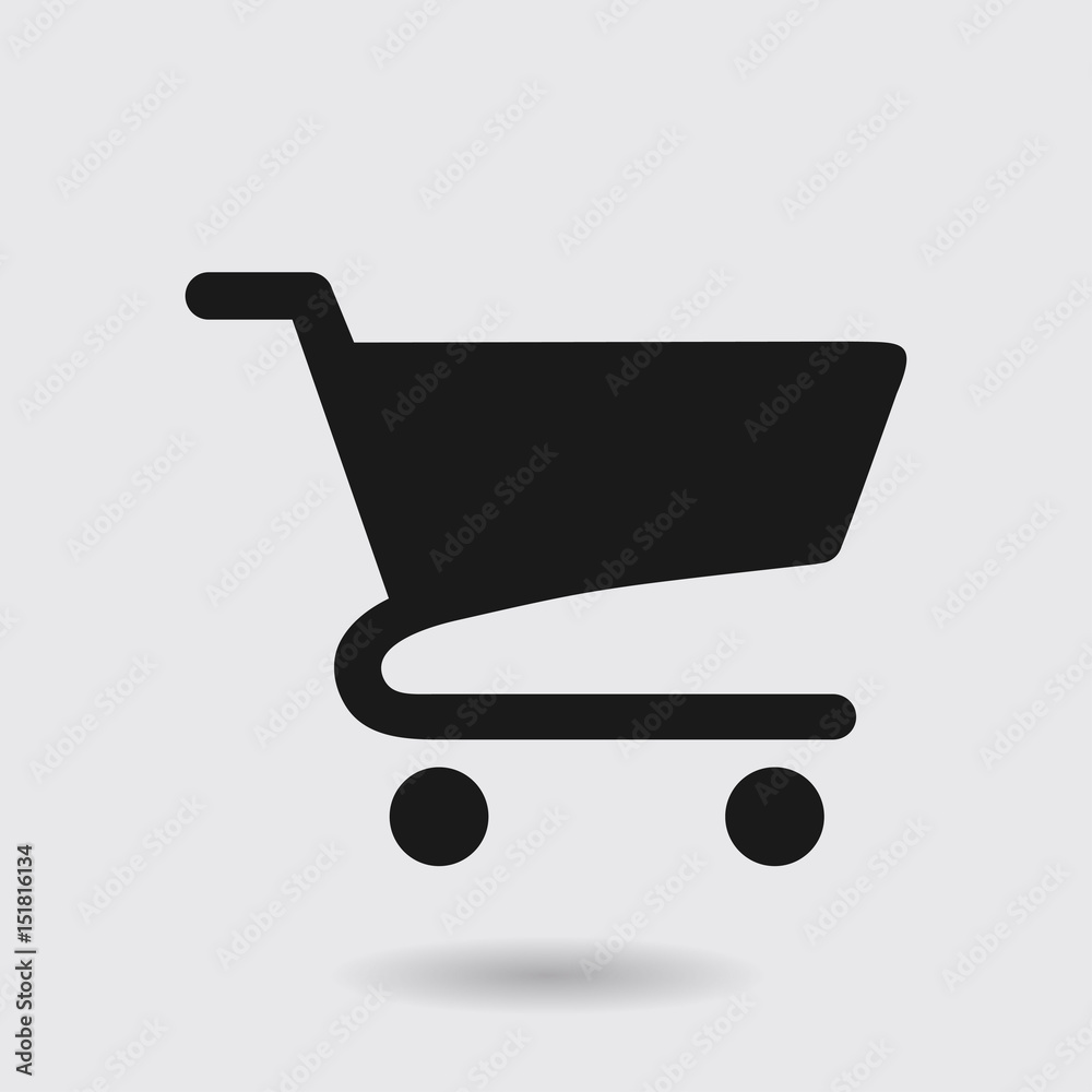 Flat icon of shopping chart. Add a product to the cart. Flat icon of shopping chart. Add a product to the cart.