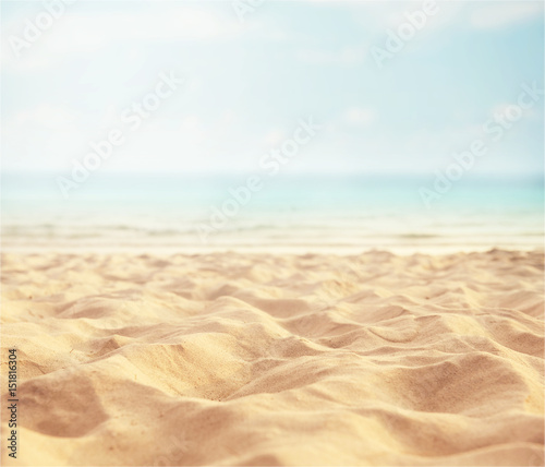 summer sand beach and sea background