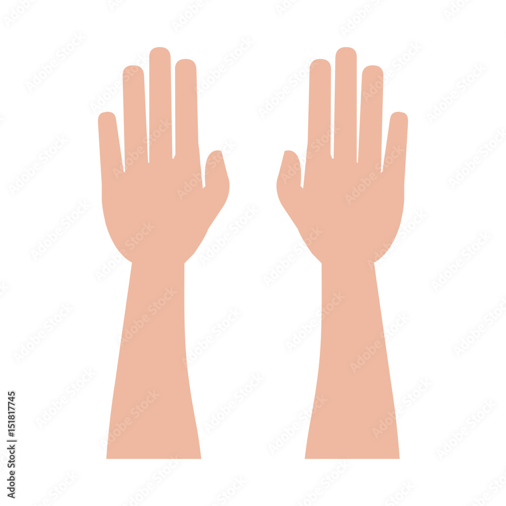 hands human raised icon vector illustration design hands human raised icon vector illustration design