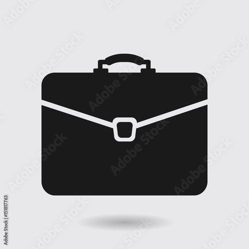 Briefcase icon, vector illustration. Flat design style. 