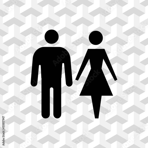 man and woman icon stock vector illustration flat design