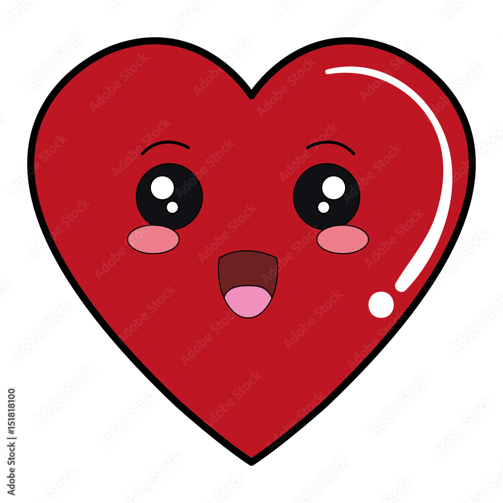 heart comic character icon vector illustration design heart comic character icon vector illustration design