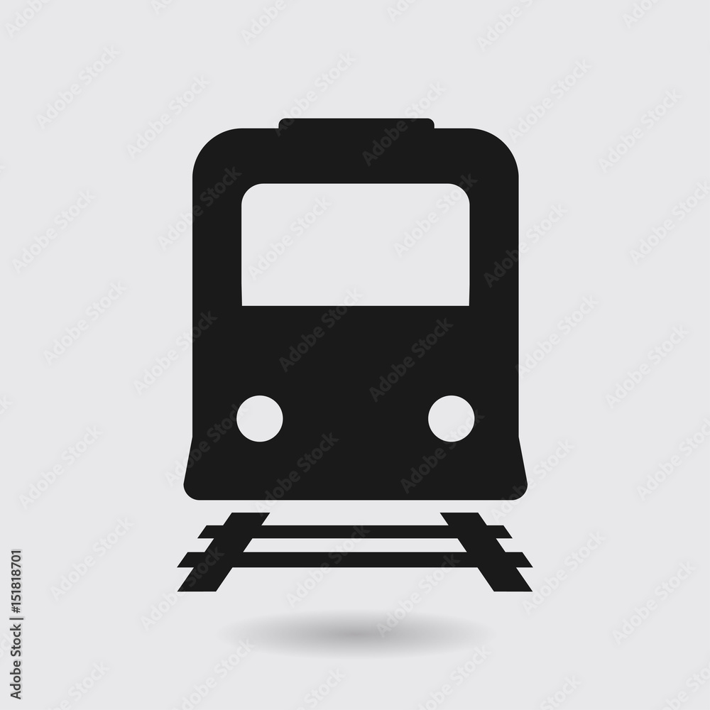 Train icon. Metro symbol. Railway station sign. Train icon. Metro symbol. Railway station sign.