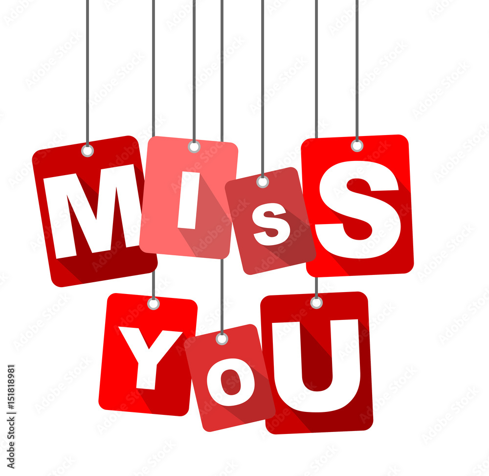 Red vector flat design background miss you. It is well adapted for web design. Red vector flat design background miss you. It is well adapted for web design.