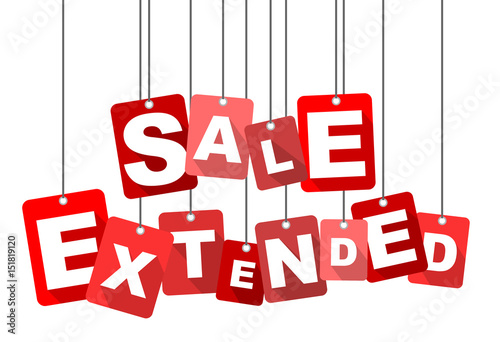 Red vector flat design background sale extended. It is well adapted for web design.