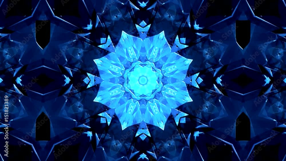 Meditation Mandala Stern blau