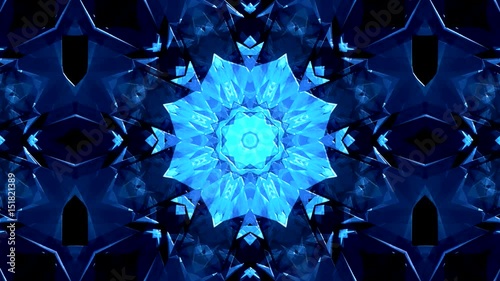 Meditation Mandala Stern blau