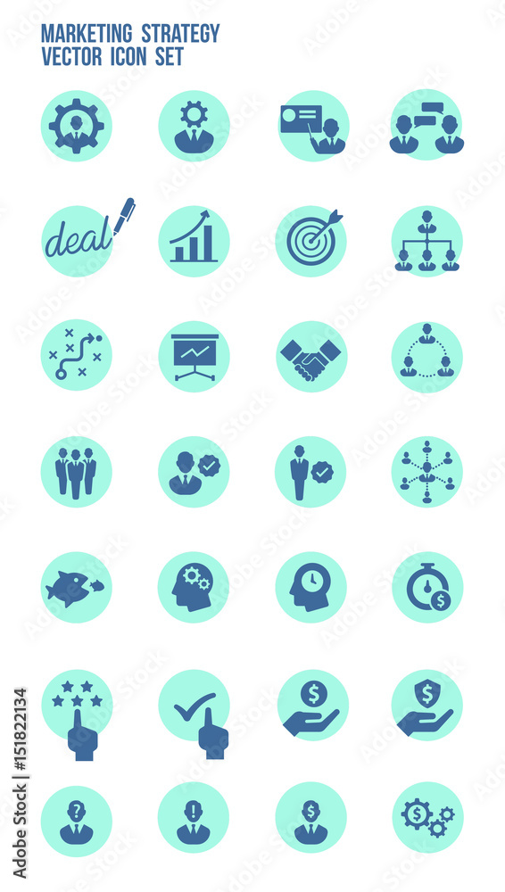 Business Strategy Vector Icon Set Business Strategy Vector Icon Set