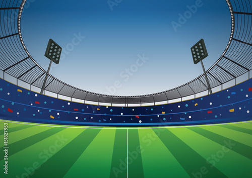 Soccer football stadium vector background