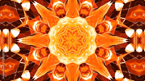 Sonne abstrakt Meditation Mandala orange