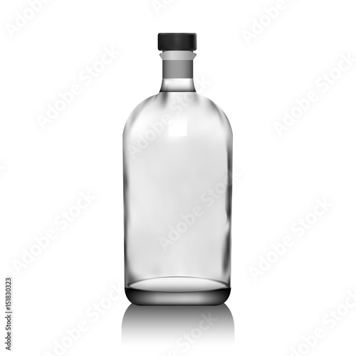 Realistic vector glass bottle