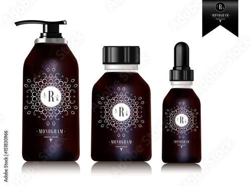 Realistic essential oil bottle.