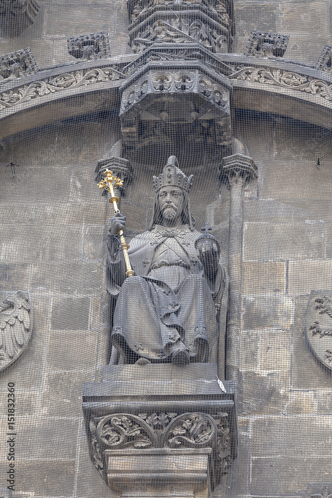 Fototapeta premium Old Town tower, Powder Tower, details, Prague, Czech Republic