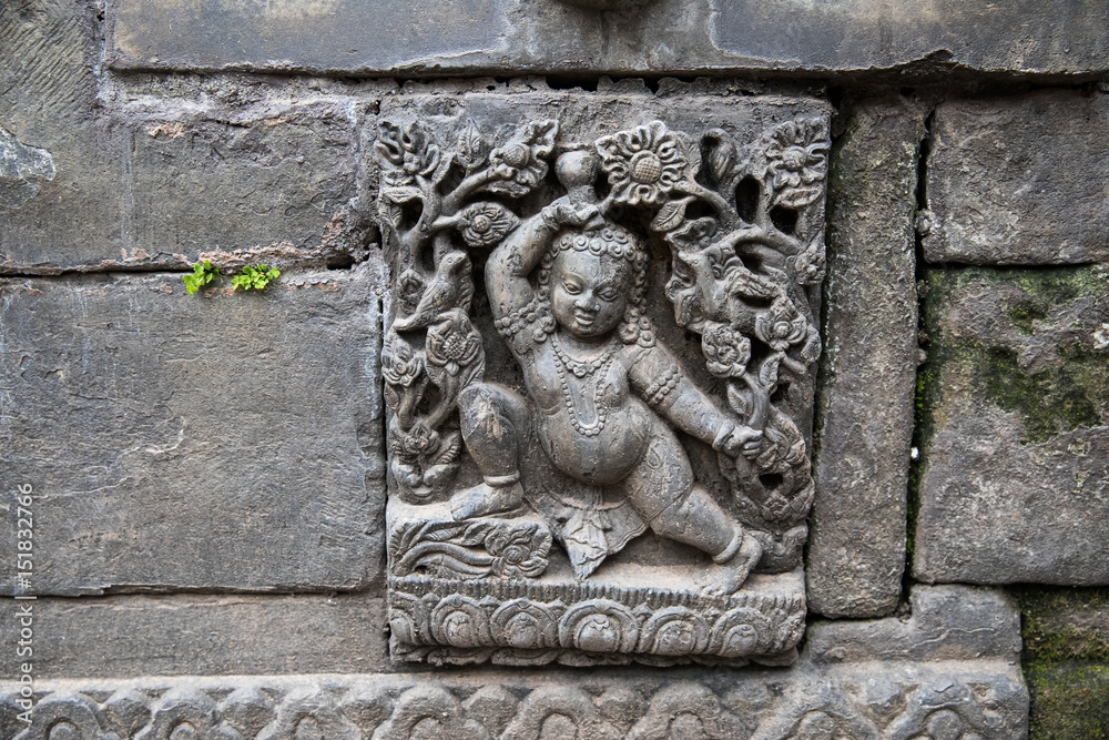 Architectural detail of ancient damaged Bhaktapur royal court following earth quake. Kathmandu, Nepal. Architectural detail of ancient damaged Bhaktapur royal court following earth quake. Kathmandu, Nepal.