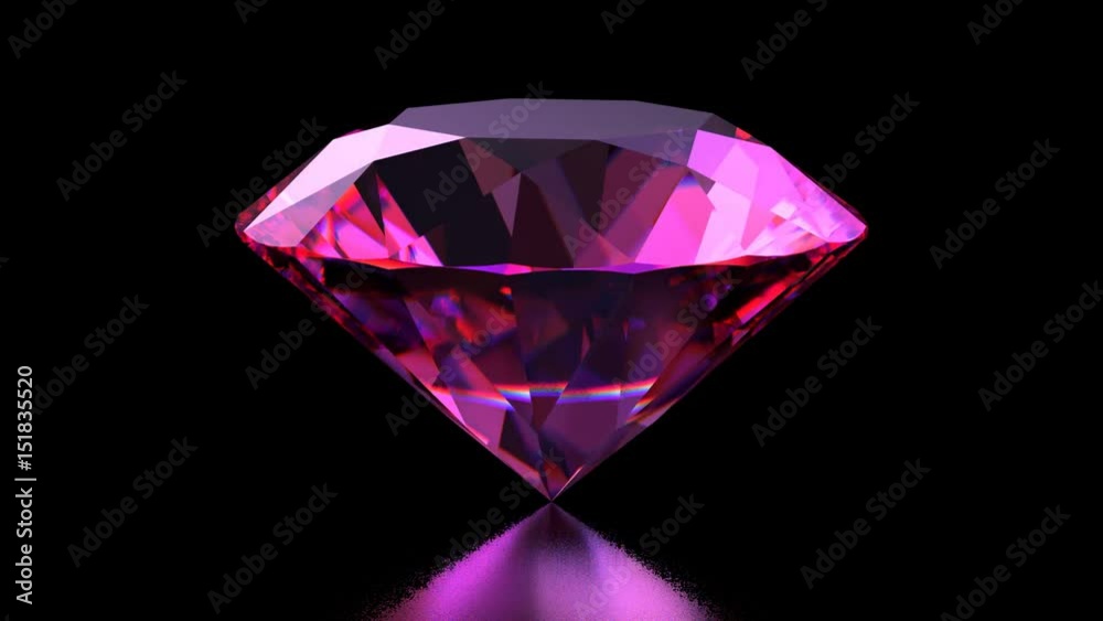 Diamond rotate on the black background. Diamond rotate on the black background.
