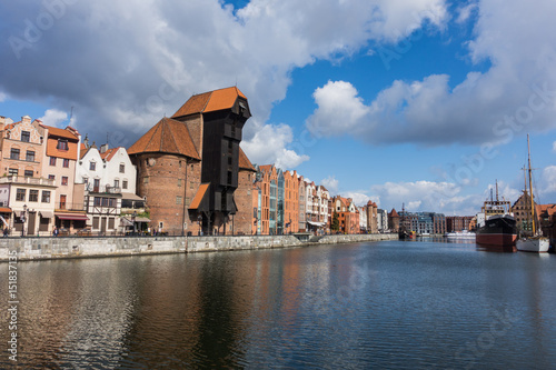 The Zuraw (port crane) is the most famous landmark of Gdansk, Poland
