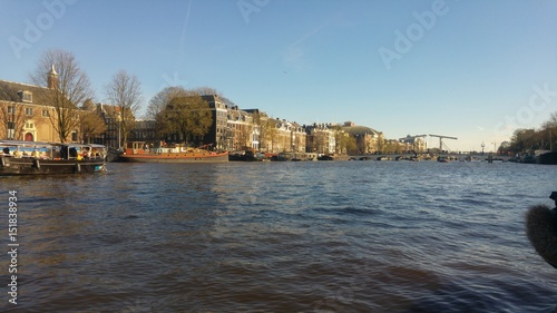 Obraz na płótnie Amsterdam nad Amstelem w salonie