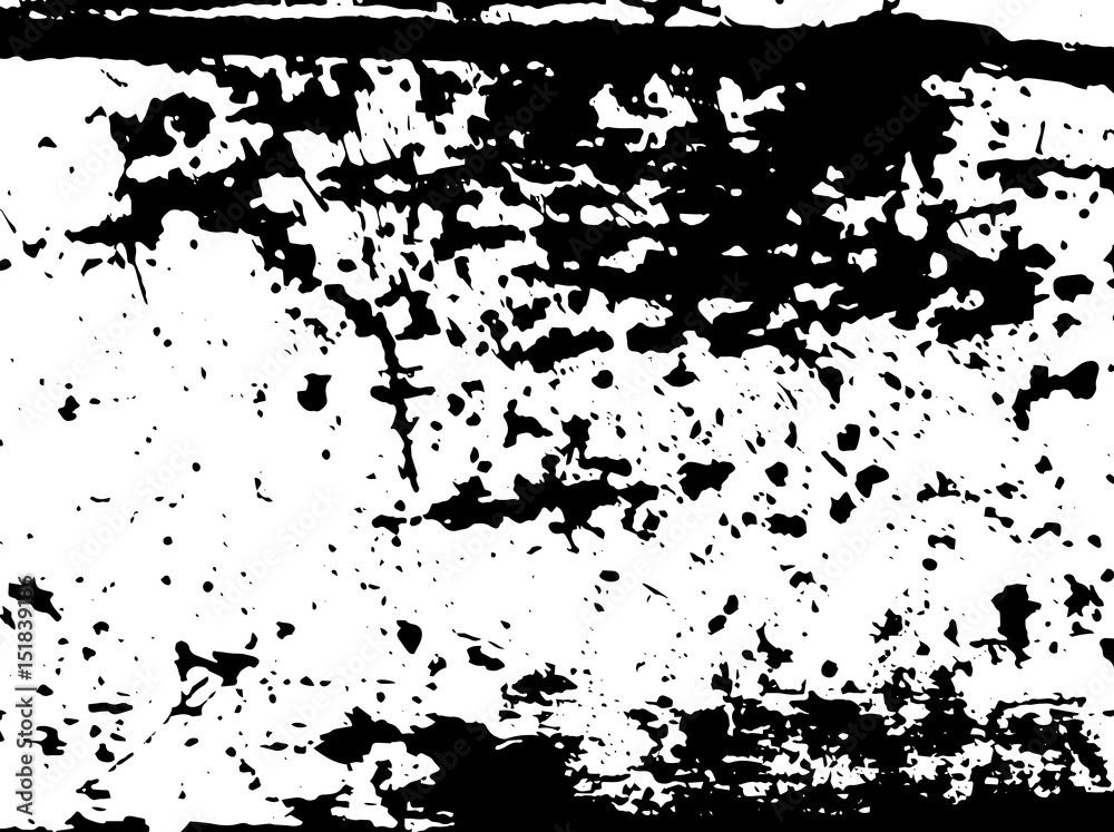 Obraz premium Vector grunge texture shabby planks with cracked paint. For create vintage, aging pattern with noise, grain, small particles and lines. Dust overlay distress background. Urban design. Black and white