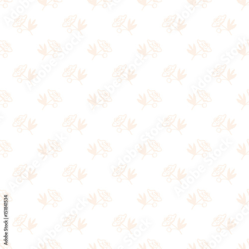 Floral background. Seamless vector illustration with small roses in vintage style. Cute ornament for printing on fabric, textile, linen, bedding, wallpaper, cover, paper One color beige on white