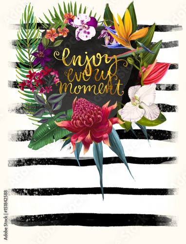 Fototapeta Naklejka Na Ścianę i Meble -  exotic floral composition