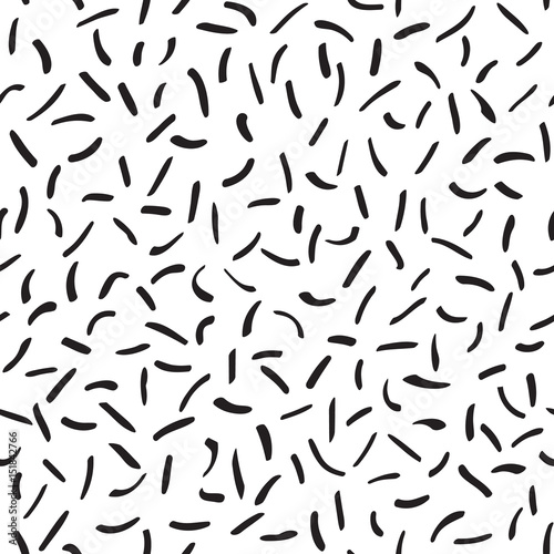 Modern black and white chaotic background. Seamless vector pattern