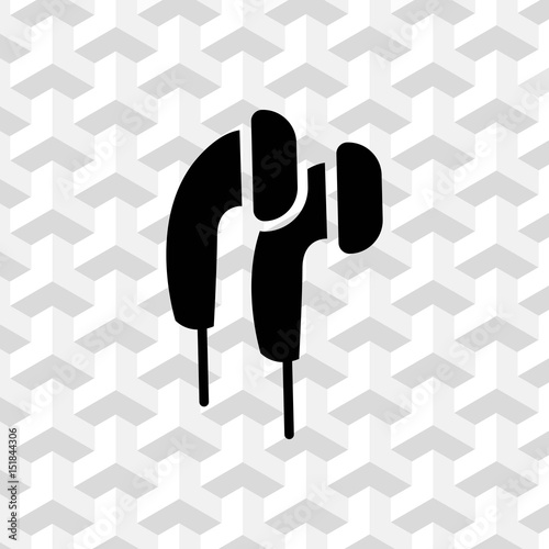 Headphones icon stock vector illustration flat design