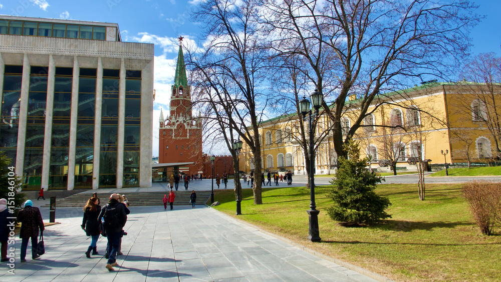 Park inside the Kremlin in Moscow.