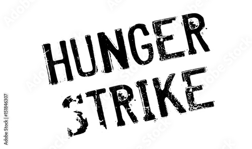 Hunger Strike rubber stamp. Grunge design with dust scratches. Effects can be easily removed for a clean, crisp look. Color is easily changed.