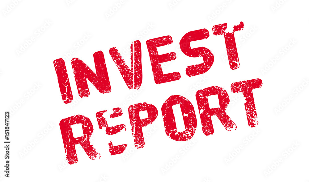 Invest Report rubber stamp. Grunge design with dust scratches. Effects can be easily removed for a clean, crisp look. Color is easily changed. Invest Report rubber stamp. Grunge design with dust scratches. Effects can be easily removed for a clean, crisp look. Color is easily changed.