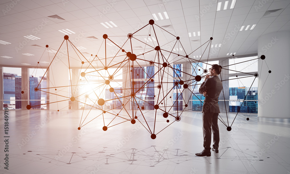 Networking and social communication concept as effective point for modern business Networking and social communication concept as effective point for modern business
