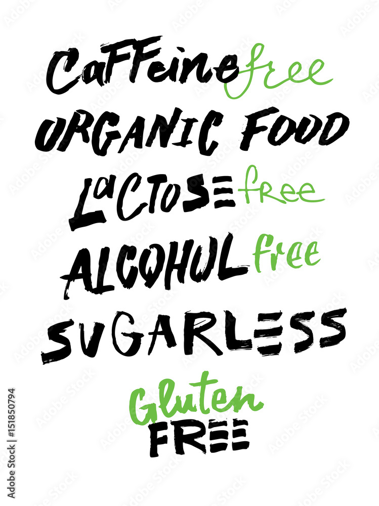 Obraz premium Inscription on a healthy food theme
