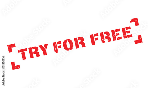 Try For Free rubber stamp. Grunge design with dust scratches. Effects can be easily removed for a clean, crisp look. Color is easily changed.