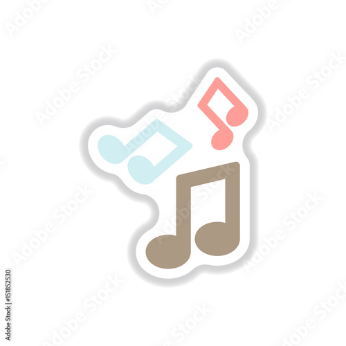 color label design collection of music note