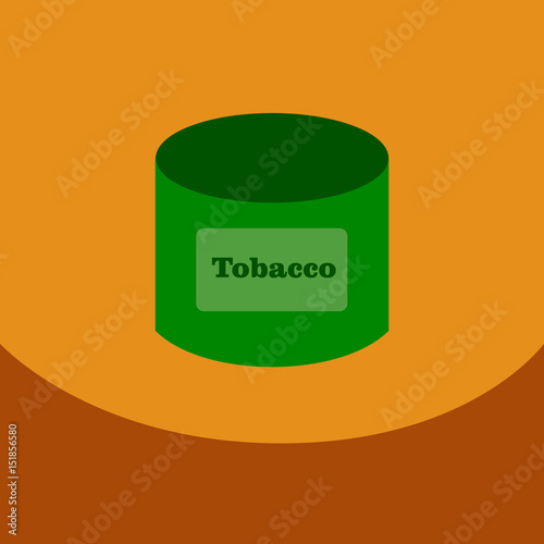 Flat icon with dark shadow Tobacco for shisha in Arabic style