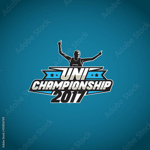 logo uni championship, marathon logo