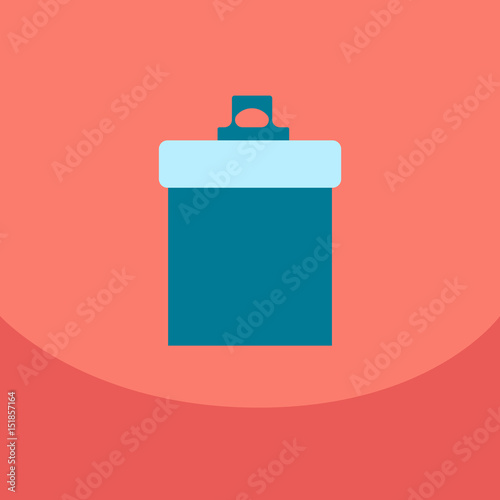 Flat style blank, realistic notepad, notebook isolated on colour square