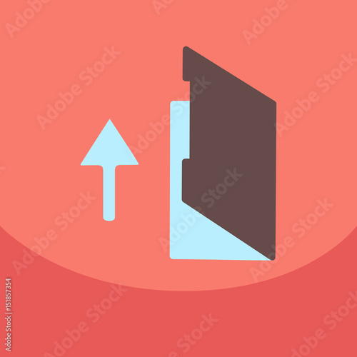Flat style blank, realistic notepad, notebook isolated on colour square free blank